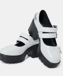KOI Footwear Tira Mary Janes 'White Jawbreaker Patent Edition'