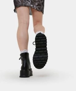 Meijiali Shoes HYDRA All Black Matrix Platform Boots NEW IN