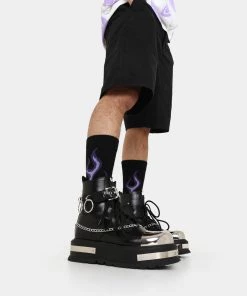 Meijiali Shoes Borin Men's Hardware Platform Boots NEW IN