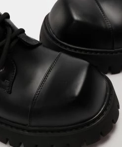 KOI Footwear NEW IN Gimli Men's Black Square Toe Lace Up Boots