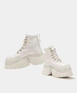 KOI Footwear Gooey White Platform Boots NEW IN