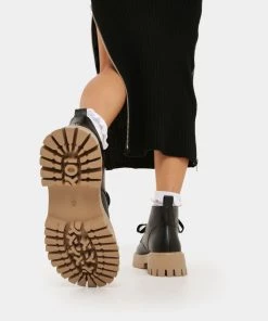 KOI Footwear Moon Runner Beige Sole Lace Up Boots