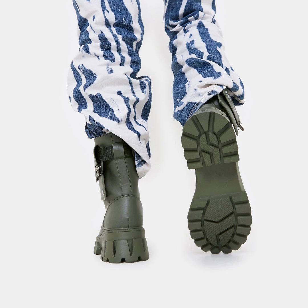 KOI Footwear Banshee Khaki Boots Goth 8 KOI Footwear Banshee Khaki Boots Goth