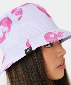 KOI Footwear Skull Vision Lilac Bucket Hat Kawaii