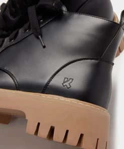 KOI Footwear Moon Runner Beige Sole Lace Up Boots