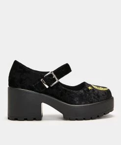 Elegant Shoes Ltd NEW IN Tira Witchy Mary Janes 'Della Black Velvet Edition'