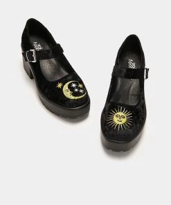 Elegant Shoes Ltd NEW IN Tira Witchy Mary Janes 'Della Black Velvet Edition'
