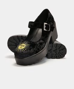 Elegant Shoes Ltd NEW IN Tira Witchy Mary Janes 'Della Black Velvet Edition'
