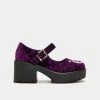 Elegant Shoes Ltd NEW IN Tira Witchy Mary Janes 'Della Purple Velvet Edition'