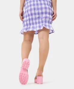 KOI Footwear Lollipops Pink Strappy Sliders NEW IN