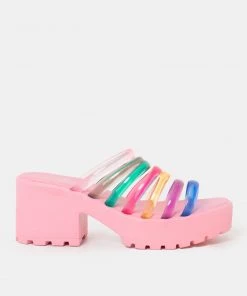 KOI Footwear Lollipops Pink Strappy Sliders NEW IN