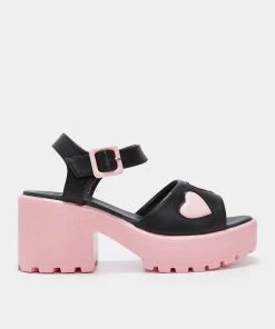KOI Footwear NEW IN Romance Rebel Pink Heart Sandals