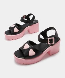 KOI Footwear NEW IN Romance Rebel Pink Heart Sandals