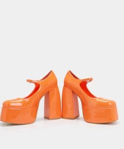 KOI Footwear NEW IN Mango Sorbet Platform Heels