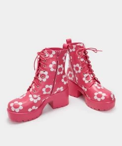 KOI Footwear Orchis Charm Pink Flower Power Boots SS22