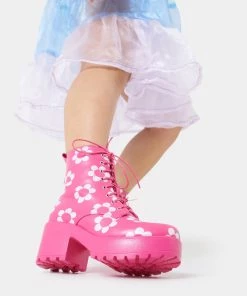 KOI Footwear Orchis Charm Pink Flower Power Boots SS22