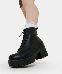 Elegant Shoes Ltd NEW IN GIN Platform Military Boots