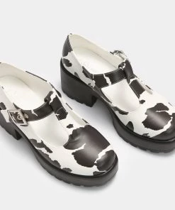 Elegant Shoes Ltd Sai Cow Print Mary Janes 'Nettie Edition'