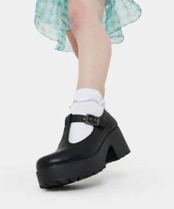 Elegant Shoes Ltd SAI Black Mary Janes 'Faux Leather Edition' NEW IN