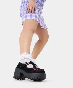 KOI Footwear Sai Pink Kitty Mary Janes ‘Salem Sphynx Edition’ NEW IN