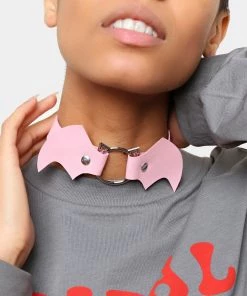 KOI Footwear Kawaii Baby Pink Bat Choker