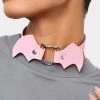 KOI Footwear Kawaii Baby Pink Bat Choker