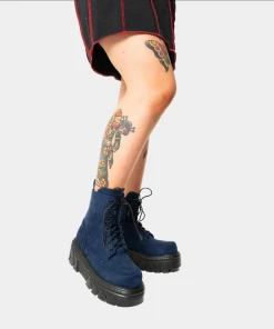 KOI Footwear Talwar Navy Chunky Stomper Boots
