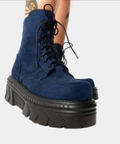 KOI Footwear Talwar Navy Chunky Stomper Boots