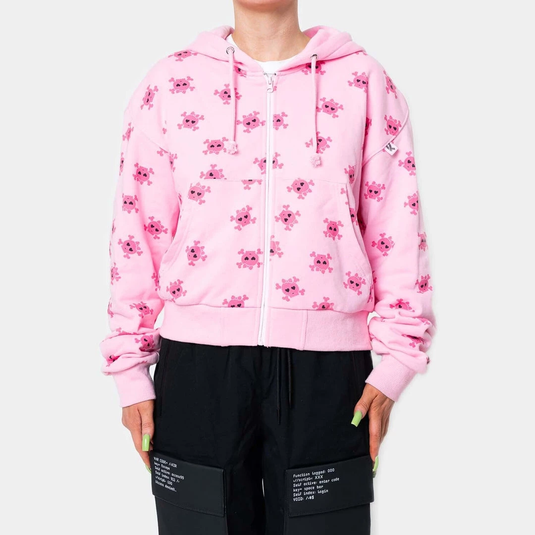 KOI Footwear Invader Of Space Women's Zip Up Hoodie CLOTHING 4 KOI Footwear Invader Of Space Women's Zip Up Hoodie CLOTHING