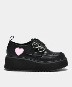 Elegant Shoes Ltd NEW IN Pothos Pink Heart Wave Platform Shoes