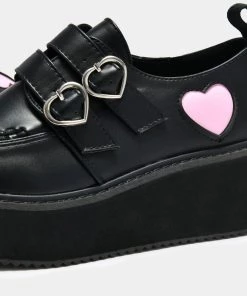 Elegant Shoes Ltd NEW IN Pothos Pink Heart Wave Platform Shoes