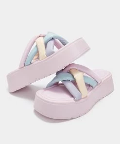 KOI Footwear Pink Marshmallow Fluff Sliders NEW IN