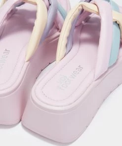 KOI Footwear Pink Marshmallow Fluff Sliders NEW IN