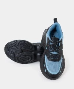 KOI Footwear Acre Blue Cities Men's Chunky Trainers