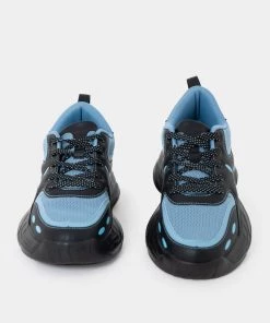 KOI Footwear Acre Blue Cities Men's Chunky Trainers