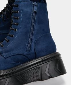 KOI Footwear Talwar Navy Chunky Stomper Boots