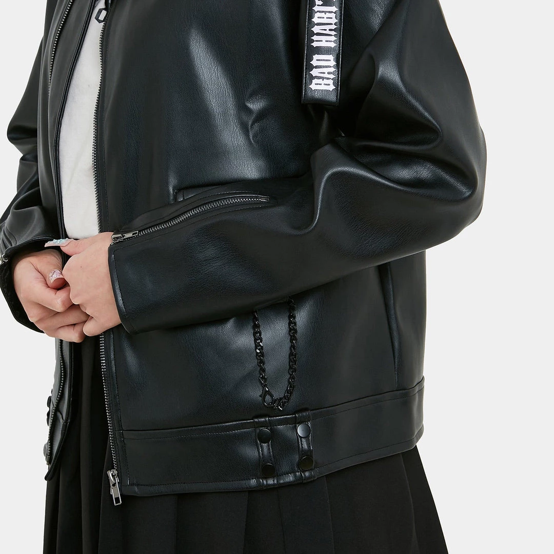 KOI Footwear Goth Bad Habits Women's Vegan Leather Jacket 6 KOI Footwear Goth Bad Habits Women's Vegan Leather Jacket