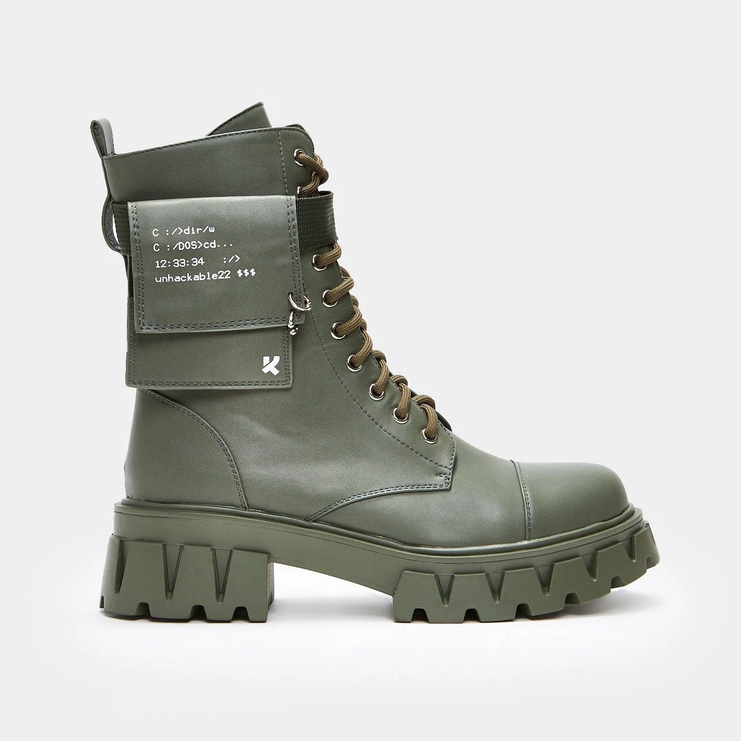 KOI Footwear Banshee Khaki Boots Goth 3 KOI Footwear Banshee Khaki Boots Goth