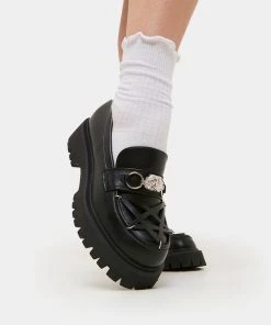 KOI Footwear Silent Dusk Owl Pentagram Loafers