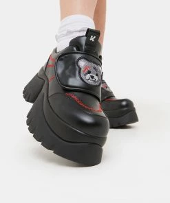 KOI Footwear The Terror Of Monakuma Black Vilun Platform Trainers