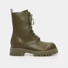 KOI Footwear Corral Khaki Military Lace Up Boots SALE