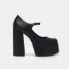 KOI Footwear Darkbloom Black Platform Heels NEW IN