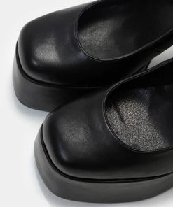 KOI Footwear Darkbloom Black Platform Heels NEW IN