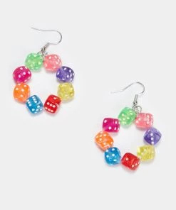 KOI Footwear Play The Game Dice Earrings ACCESSORIES