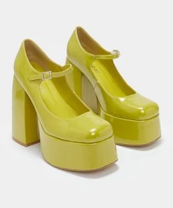 KOI Footwear NEW IN Lime Sorbet Platform Heels