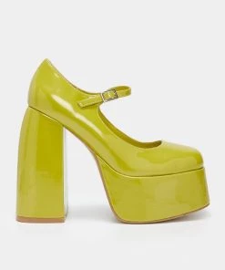 KOI Footwear NEW IN Lime Sorbet Platform Heels