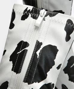 Elegant Shoes Ltd WOMEN'S Holy Cow Print Heeled Boots 13 Elegant Shoes Ltd WOMEN'S Holy Cow Print Heeled Boots