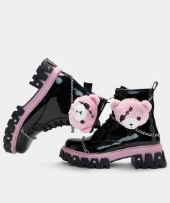 KOI Footwear Hallucination Scares Pink Teddy Bear Boots Kawaii 12 KOI Footwear Hallucination Scares Pink Teddy Bear Boots Kawaii