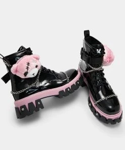 KOI Footwear Hallucination Scares Pink Teddy Bear Boots Kawaii 11 KOI Footwear Hallucination Scares Pink Teddy Bear Boots Kawaii