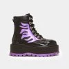 Meijiali Shoes Helios Purple Hologram Flame Boots